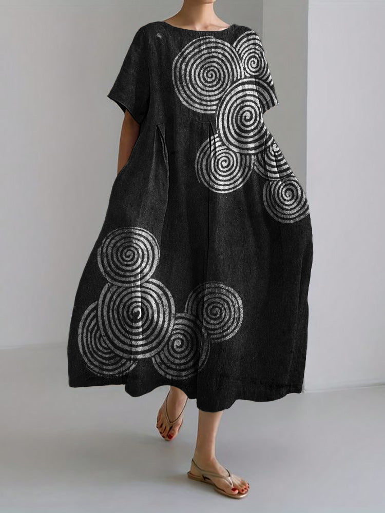 Women's Printed Casual Fashion Short Sleeve Dress