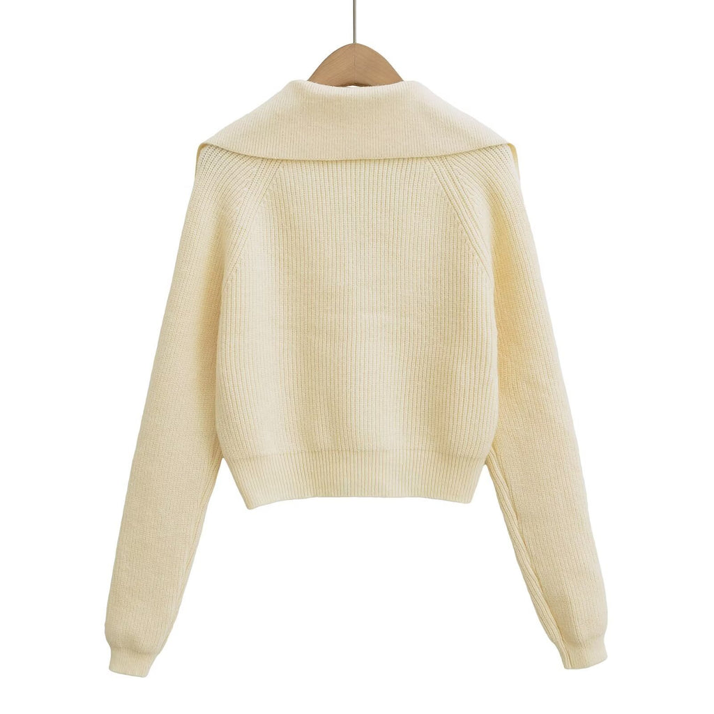 Women's Retro Soft Glutinous Sweater Coat Top