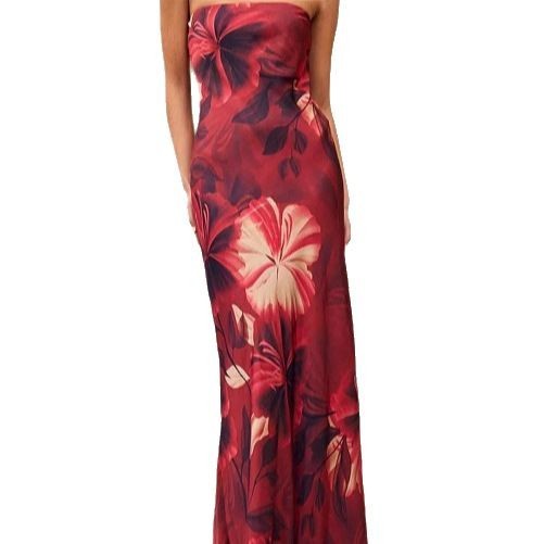 Tube Top Fashion Printing Elegant Dress