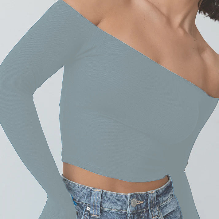 Long-sleeved Women's Off-shoulder Clothing
