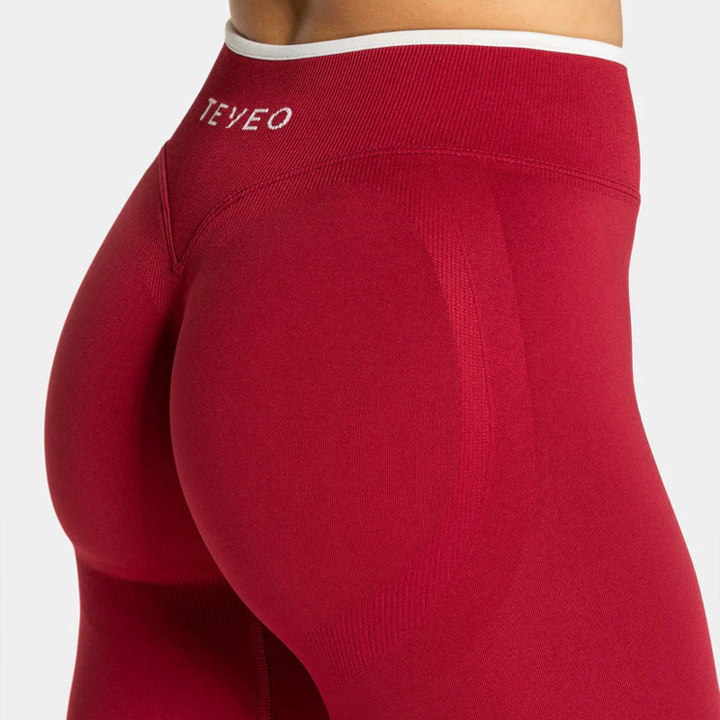High Waist Workout Hip Lifting White Edge Wicking Sweatpants
