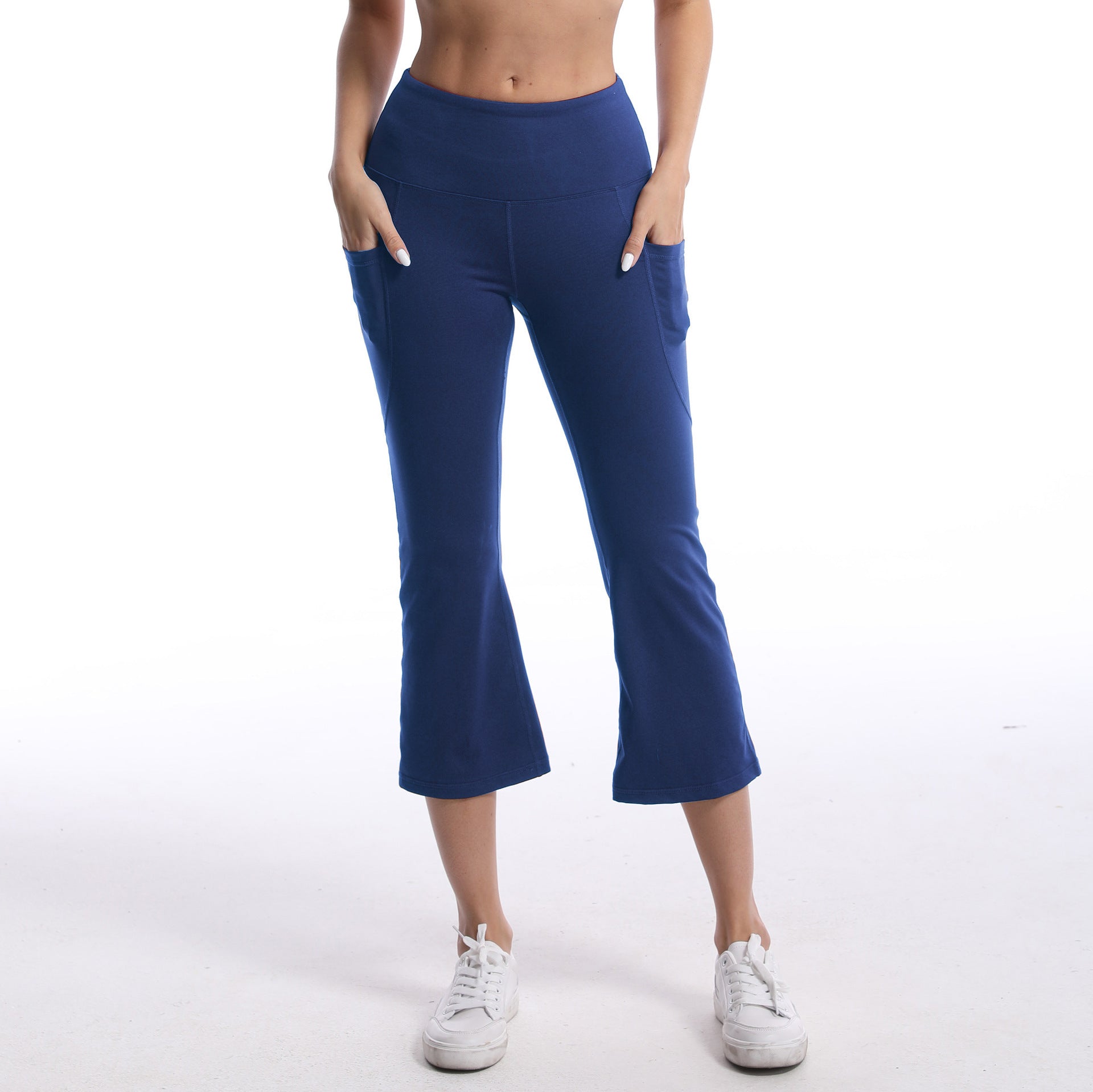 Pocket Solid Color Stretch Hip Lift Sports Nude Feel Yoga Leggings