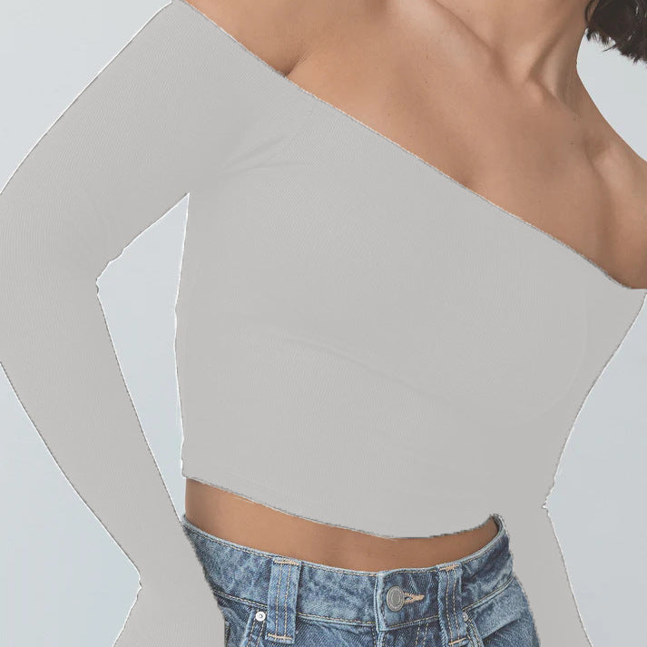 Long-sleeved Women's Off-shoulder Clothing