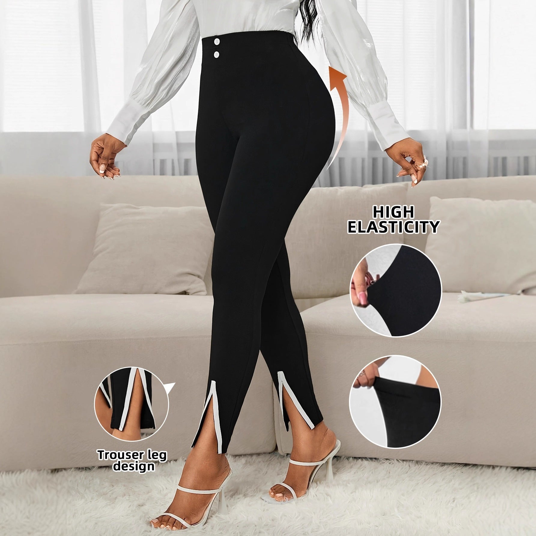 European And American Elegant Commuting Slim-fit Pants