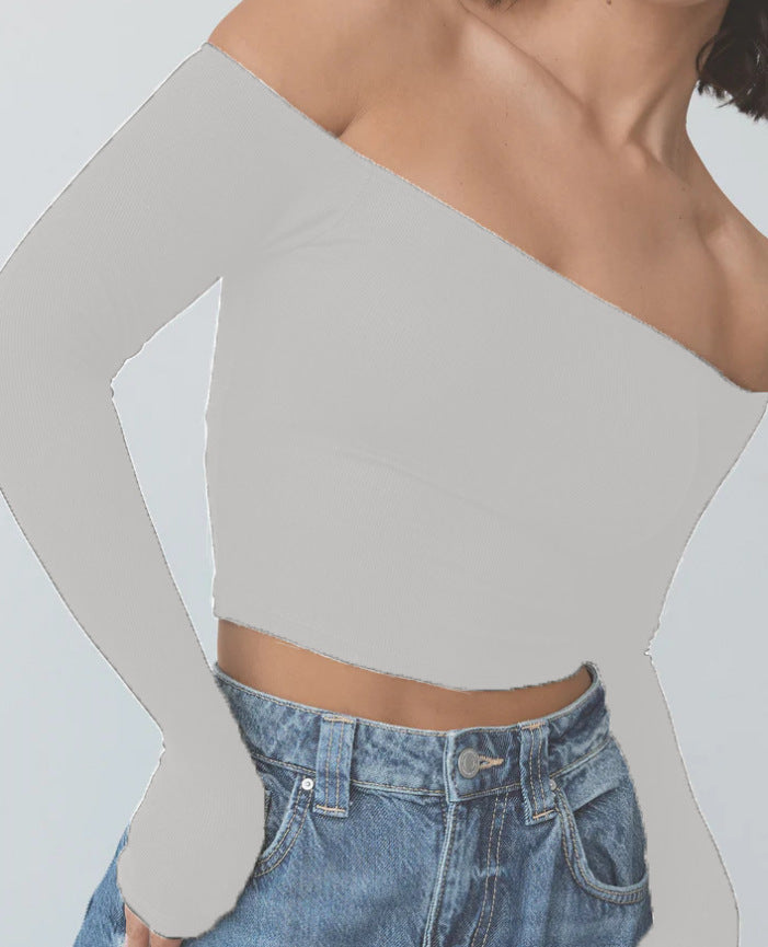 Long-sleeved Women's Off-shoulder Clothing