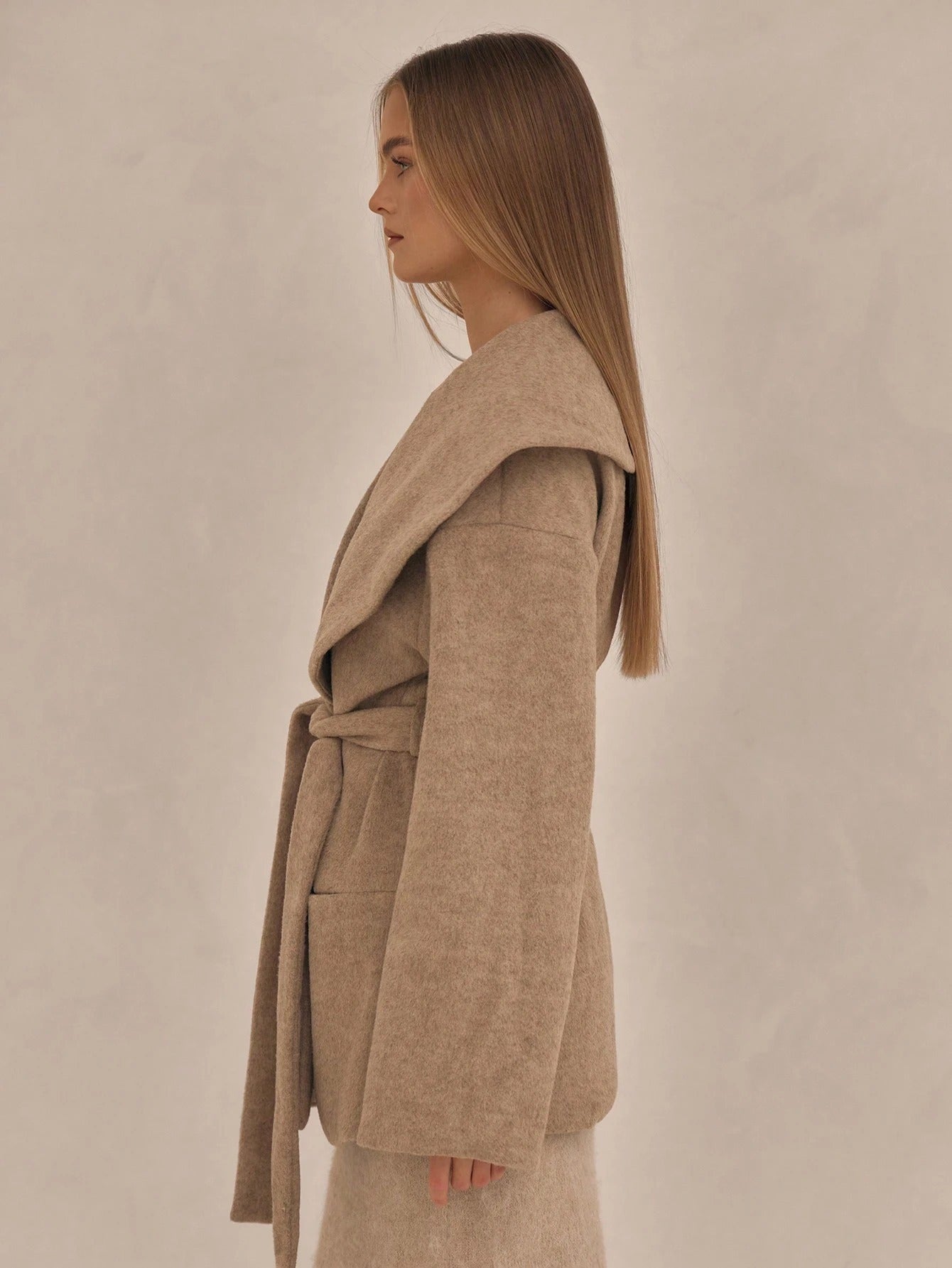 Oversized Waterfall Collar Overcoat Spring Summer Cute
