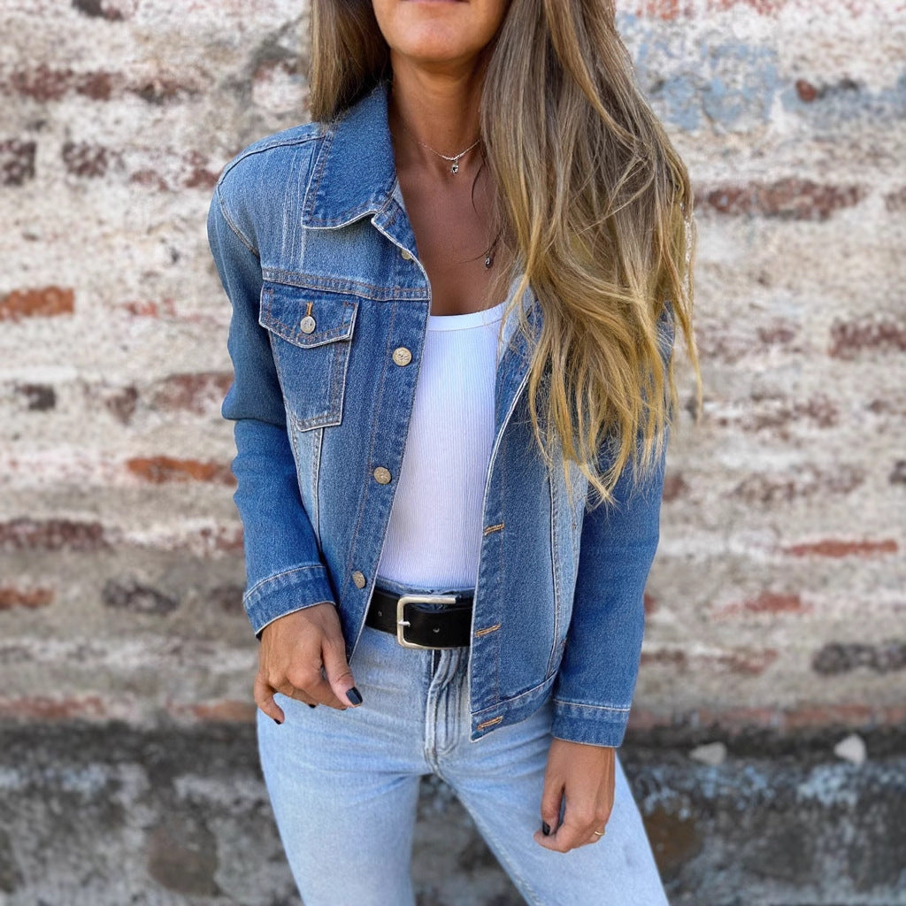 European And American Spring And Summer New Denim Jacket Coat Top Clothes