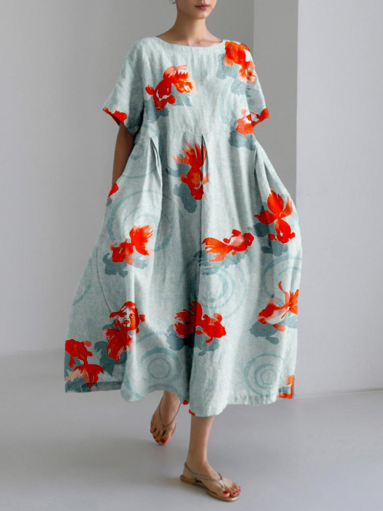 Women's Printed Casual Fashion Short Sleeve Dress