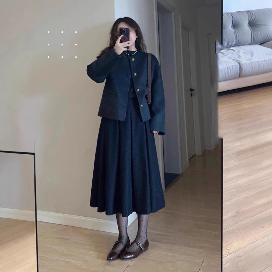 Loose Woolen Coat Short Woolen Overcoat