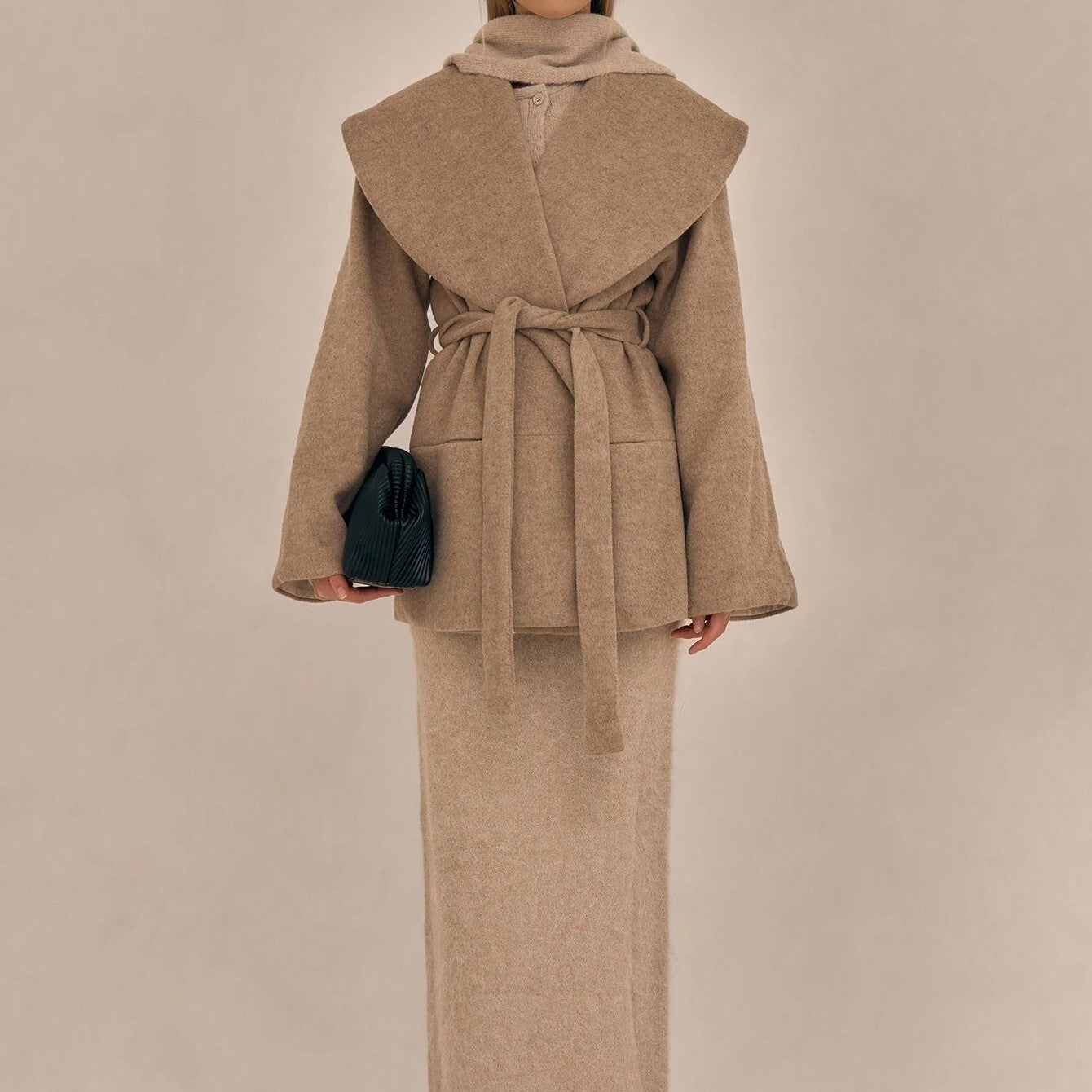 Oversized Waterfall Collar Overcoat Spring Summer Cute