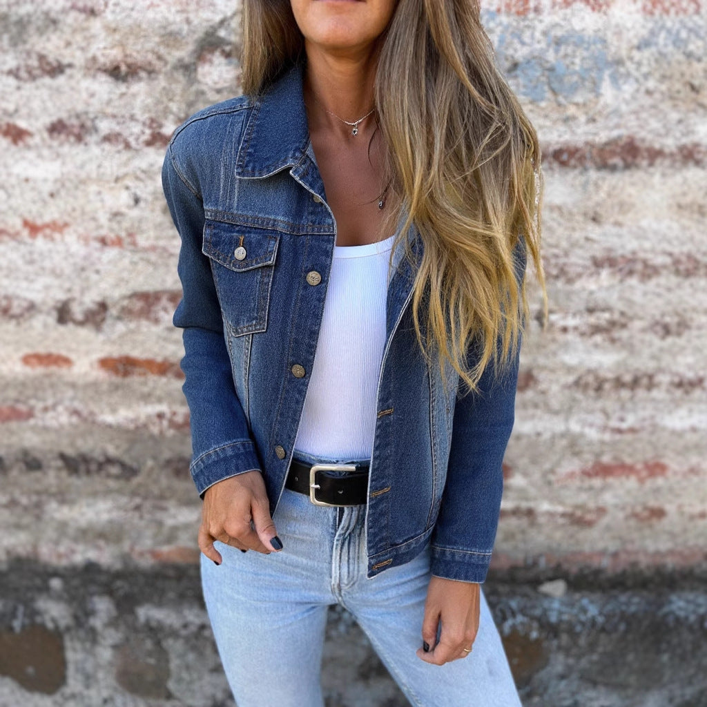 European And American Spring And Summer New Denim Jacket Coat Top Clothes